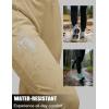 imageMAGCOMSEN Womens Fleece Lined Joggers Waterproof Thermal Winter Sweatpants Insulated Hiking Running Snow Pants PocketsLight Khaki