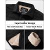 imageMAGCOMSEN Mens Flannel Shirt Jacket Fleece Lined Thick Long Sleeve Coat Winter Warm Plaid Shacket Jackets with 5 PocketsBlack