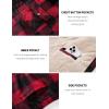 imageMAGCOMSEN Mens Flannel Shirt Jacket Fleece Lined Thick Long Sleeve Coat Winter Warm Plaid Shacket Jackets with 5 PocketsBlack Red