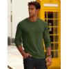 imageMAGCOMSEN Mens Long Sleeve Tee Shirts Lightweight Moisture Wicking Casual Comfort Crewneck Plain Long Sleeve ShirtsArmy Green