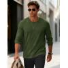 imageMAGCOMSEN Mens Long Sleeve Tee Shirts Lightweight Moisture Wicking Casual Comfort Crewneck Plain Long Sleeve ShirtsArmy Green
