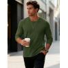 imageMAGCOMSEN Mens Long Sleeve Tee Shirts Lightweight Moisture Wicking Casual Comfort Crewneck Plain Long Sleeve ShirtsArmy Green