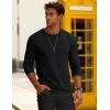 imageMAGCOMSEN Mens Long Sleeve Tee Shirts Lightweight Moisture Wicking Casual Comfort Crewneck Plain Long Sleeve ShirtsBlack