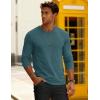 imageMAGCOMSEN Mens Long Sleeve Tee Shirts Lightweight Moisture Wicking Casual Comfort Crewneck Plain Long Sleeve ShirtsDark Teal
