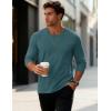 imageMAGCOMSEN Mens Long Sleeve Tee Shirts Lightweight Moisture Wicking Casual Comfort Crewneck Plain Long Sleeve ShirtsDark Teal
