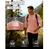 imageMAGCOMSEN Mens Long Sleeve Tee Shirts Lightweight Moisture Wicking Casual Comfort Crewneck Plain Long Sleeve ShirtsGray Pink