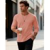 imageMAGCOMSEN Mens Long Sleeve Tee Shirts Lightweight Moisture Wicking Casual Comfort Crewneck Plain Long Sleeve ShirtsGray Pink