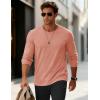imageMAGCOMSEN Mens Long Sleeve Tee Shirts Lightweight Moisture Wicking Casual Comfort Crewneck Plain Long Sleeve ShirtsGray Pink