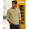 imageMAGCOMSEN Mens Long Sleeve Tee Shirts Lightweight Moisture Wicking Casual Comfort Crewneck Plain Long Sleeve ShirtsKhaki