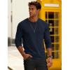 imageMAGCOMSEN Mens Long Sleeve Tee Shirts Lightweight Moisture Wicking Casual Comfort Crewneck Plain Long Sleeve ShirtsNavy Blue