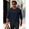 imageMAGCOMSEN Mens Long Sleeve Tee Shirts Lightweight Moisture Wicking Casual Comfort Crewneck Plain Long Sleeve ShirtsNavy Blue
