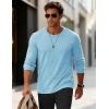 imageMAGCOMSEN Mens Long Sleeve Tee Shirts Lightweight Moisture Wicking Casual Comfort Crewneck Plain Long Sleeve ShirtsSkyblue