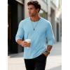 imageMAGCOMSEN Mens Long Sleeve Tee Shirts Lightweight Moisture Wicking Casual Comfort Crewneck Plain Long Sleeve ShirtsSkyblue