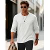 imageMAGCOMSEN Mens Long Sleeve Tee Shirts Lightweight Moisture Wicking Casual Comfort Crewneck Plain Long Sleeve ShirtsWhite