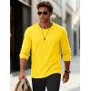 imageMAGCOMSEN Mens Long Sleeve Tee Shirts Lightweight Moisture Wicking Casual Comfort Crewneck Plain Long Sleeve ShirtsYellow