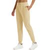 imageMAGCOMSEN Womens Fleece Lined Joggers High Waisted Water Resistant Thermal Winter Hiking Running Sweatpants with PocketsLight Khaki