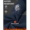 imageMAGCOMSEN Womens Fleece Lined Joggers High Waisted Water Resistant Thermal Winter Hiking Running Sweatpants with PocketsNavy