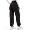 imageMAGCOMSEN Womens Fleece Lined Joggers Winter Baggy Sweatpants with Pockets Thermal High Waisted Casual Athletic PantsBlack