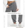 imageMAGCOMSEN Womens Fleece Lined Joggers Winter Baggy Sweatpants with Pockets Thermal High Waisted Casual Athletic PantsDark Grey