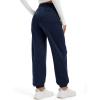 imageMAGCOMSEN Womens Fleece Lined Joggers Winter Baggy Sweatpants with Pockets Thermal High Waisted Casual Athletic PantsNavy