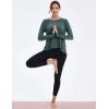imageMAGCOMSEN Womens Long Sleeve Workout Shirts MoistureWicking Loose Fit Athletic Running Yoga Tops with Thumb HoleGgreen