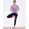 imageMAGCOMSEN Womens Long Sleeve Workout Shirts MoistureWicking Loose Fit Athletic Running Yoga Tops with Thumb HoleLightpurple