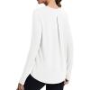 imageMAGCOMSEN Womens Long Sleeve Workout Shirts MoistureWicking Loose Fit Athletic Running Yoga Tops with Thumb HoleWhite