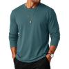 imageMAGCOMSEN Mens Long Sleeve Tee Shirts Lightweight Moisture Wicking Casual Comfort Crewneck Plain Long Sleeve ShirtsDark Teal