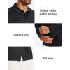 imageMAGCOMSEN Mens Polo Shirts Long Sleeve Golf Shirt Performance Quick Dry Moisture Wicking Casual Collared ShirtsBlack