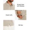 imageMAGCOMSEN Mens Polo Shirts Long Sleeve Golf Shirt Performance Quick Dry Moisture Wicking Casual Collared ShirtsKhaki