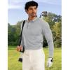 imageMAGCOMSEN Mens Polo Shirts Long Sleeve Golf Shirt Performance Quick Dry Moisture Wicking Casual Collared ShirtsLightgrey