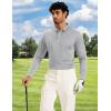 imageMAGCOMSEN Mens Polo Shirts Long Sleeve Golf Shirt Performance Quick Dry Moisture Wicking Casual Collared ShirtsLightgrey