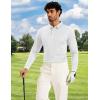imageMAGCOMSEN Mens Polo Shirts Long Sleeve Golf Shirt Performance Quick Dry Moisture Wicking Casual Collared ShirtsWhite