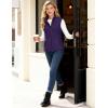 imageMAGCOMSEN Womens Fleece Vest Outerwear Sleeveless Lightweight Zip Jacket Warm Soft Hiking Running Vest Zipper PocketsDeep Purple