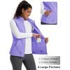 imageMAGCOMSEN Womens Fleece Vest Outerwear Sleeveless Lightweight Zip Jacket Warm Soft Hiking Running Vest Zipper PocketsLight Purple