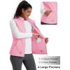 imageMAGCOMSEN Womens Fleece Vest Outerwear Sleeveless Lightweight Zip Jacket Warm Soft Hiking Running Vest Zipper PocketsPink