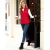 imageMAGCOMSEN Womens Fleece Vest Outerwear Sleeveless Lightweight Zip Jacket Warm Soft Hiking Running Vest Zipper PocketsRed