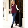 imageMAGCOMSEN Womens Fleece Vest Outerwear Sleeveless Lightweight Zip Jacket Warm Soft Hiking Running Vest Zipper PocketsWine Red