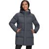 imageMAGCOMSEN Womens Winter Down Puffer Coats with Hood Long WaterResistant Padded Warm Jackets Fashion OuterwearDark Grey