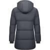 imageMAGCOMSEN Womens Winter Down Puffer Coats with Hood Long WaterResistant Padded Warm Jackets Fashion OuterwearDark Grey