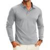 imageMAGCOMSEN Mens Polo Shirts Long Sleeve Golf Shirt Performance Quick Dry Moisture Wicking Casual Collared ShirtsLightgrey
