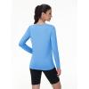 imageMAGCOMSEN SPF Shirts for Women Long Sleeve Quick Dry Lightweight TShirts Athletic Running Hiking Workout TopsCascade Blue