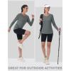 imageMAGCOMSEN SPF Shirts for Women Long Sleeve Quick Dry Lightweight TShirts Athletic Running Hiking Workout TopsGrey