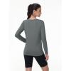 imageMAGCOMSEN SPF Shirts for Women Long Sleeve Quick Dry Lightweight TShirts Athletic Running Hiking Workout TopsGrey