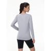 imageMAGCOMSEN SPF Shirts for Women Long Sleeve Quick Dry Lightweight TShirts Athletic Running Hiking Workout TopsLight Grey