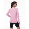 imageMAGCOMSEN SPF Shirts for Women Long Sleeve Quick Dry Lightweight TShirts Athletic Running Hiking Workout TopsLight Pink