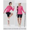 imageMAGCOMSEN SPF Shirts for Women Long Sleeve Quick Dry Lightweight TShirts Athletic Running Hiking Workout TopsRosy Red