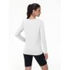 imageMAGCOMSEN SPF Shirts for Women Long Sleeve Quick Dry Lightweight TShirts Athletic Running Hiking Workout TopsWhite