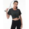 imageMAGCOMSEN Womens Cotton TShirts ShortSleeve Shirts CrewNeck Tops ClassicFit Breathable Casual Summer TeesBlack