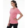 imageMAGCOMSEN Womens Cotton TShirts ShortSleeve Shirts CrewNeck Tops ClassicFit Breathable Casual Summer TeesPink